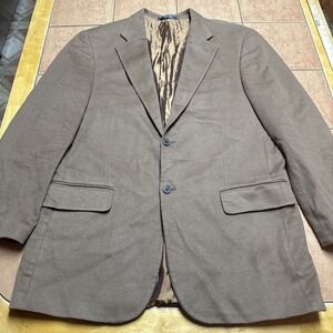 Loro Piana Silverstone Blazer Men 44R Von Maur Camel Brown Flannel 100% Cashmere